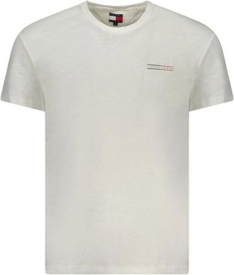 Tommy Hilfiger Tops, Heren, Wit, XL, Katoen, Witte Katoenen Heren T-Shirt