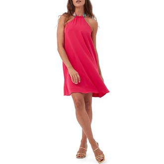 Trina Turk Bonbon Halter Dress in Cannes Coral at Nordstrom, Size X-Large