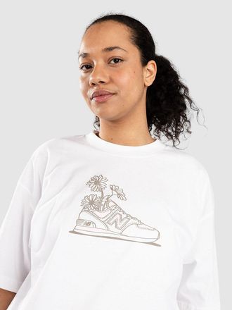 New Balance Oversized Flower T-Shirt white
