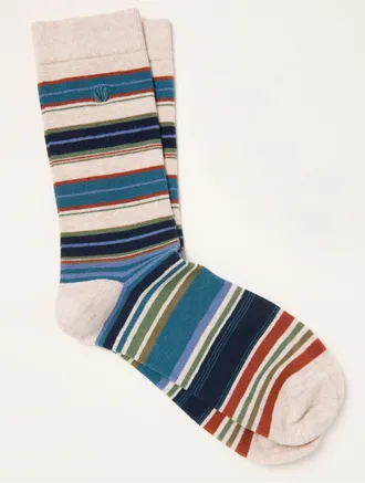 Fat Face FatFace Multi Colour Stripe Socks