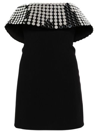 Nissa mirror-embellished bodycon minidress - Black