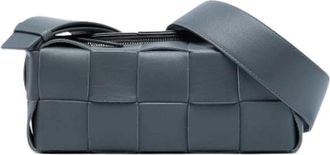 Bottega Veneta Pre-owned Cross Body Bags, female, Gray, Size: ONE SIZE Pre-owned Leather Shoulder Bag