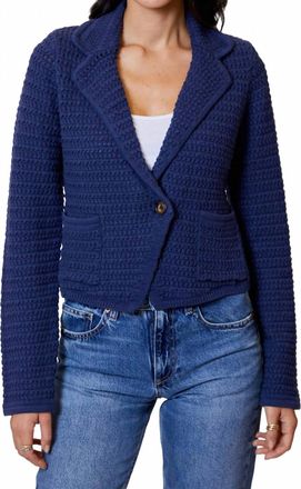 Design History Loose Knit Blazer In Pearl