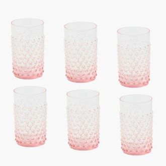Mrs. Alice Rose Pink Hobnail Glasses at Nordstrom