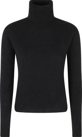 Roberto Collina Black Long-Sleeve Cashmere-Blend Turtleneck