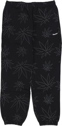 HUF Zwarte Fleece Trainingsbroek - Heren - Sweatpants - Zwart - M - Katoen - Broeken