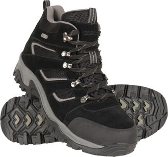 Mountain Warehouse Voyage Mens Waterproof Mid Hiking Boots - Suede & Mesh Upper, EVA Midsole, High Rise Hiking Boots, Rubber Outsole Shoe -Footwear for Walking, Trekking