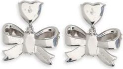 Self Portrait Womens Silver Brass Earrings