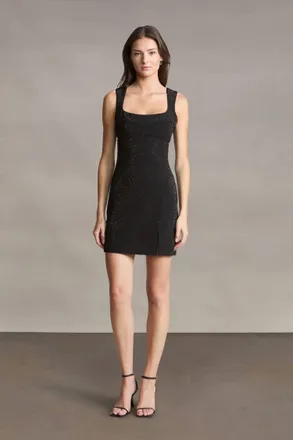 AMUR Vinny Mini Dress In Black