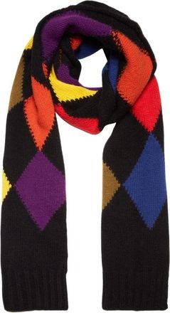 La DoubleJ Luxe Argyle Sjaal - Dames - Wintersjaals - Oranje - ONE Size - Polyester - Accessoires