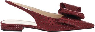 Mach & Mach Red Bow Slingbacks Sandals