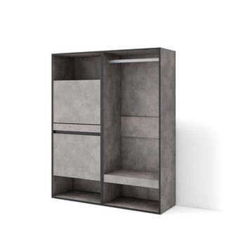 Skraut Home Zapatero efecto madera cemento 120x35x145cm