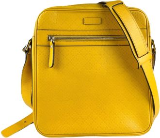 Gucci Yellow Leather Shoulder Bag (Pre-Owned)