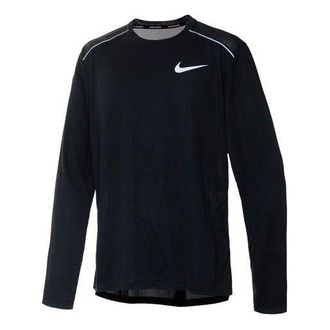 Nike Dri-Fit Mtler Long Sleeves Running Quick Dry Gym Clothes Black AJ7569-010