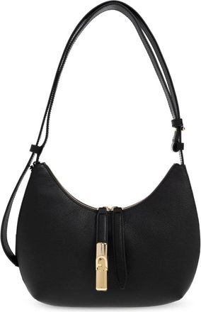 Furla Tassen, Dames, Zwart, ONE Size, Leer, Goccia Kleine Schoudertas