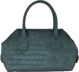 Themoir&egrave; Talia Trank Small Croco-Effect Faux Suede Handbag