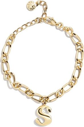 BaubleBar Annika Initial Bracelet in Gold - S at Nordstrom