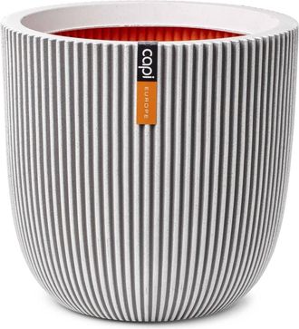 Capi Capi - Maceta Esf&eacute;rica Europe - Groove Nl - 43 X 41 Cm - Marfil