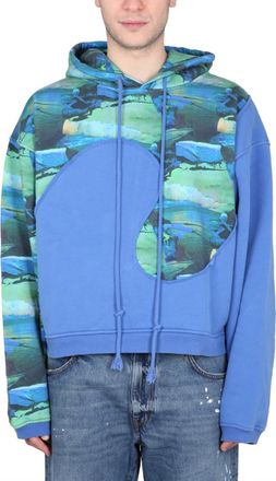 ERL Green Abstract Hoodie