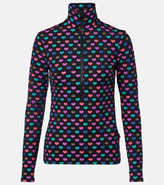 Goldbergh Cuori printed ski top