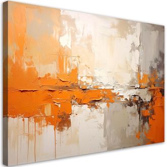 Feeby Impresi&oacute;n De Imagen, Abstracci&oacute;n Naranja Beige, 120x80