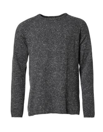 Dolce & Gabbana Mens Wool-Nylon Blend Knit Sweater Gray Virgin