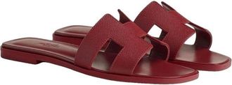 Hermès Rouge Oran Sandals Size 39