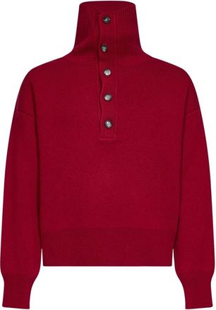 Ami Trui met col - Heren - Coltruien - Rood - L - Wol - Truien & Vesten