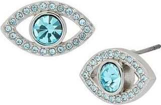 Kurt Geiger Pav&eacute; Evil Eye Stud Earrings in Blue at Nordstrom Rack
