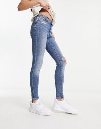 River Island Molly mid rise jeans in dark blue