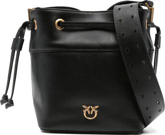 Pinko Borsa a secchiello Love Birds - Nero