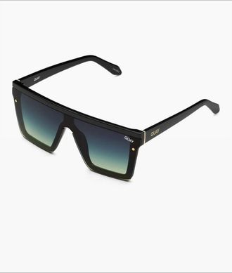 Quay Unisex - Hindsight Sunglass In Blk/smkgrn