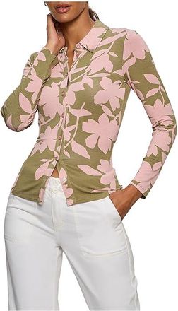 Sanctuary Dreamer Shirt Womens Long Sleeve Pullover Pink Silhouette : SM (US 4-6), Rayon/Viscose