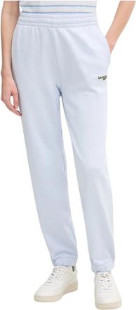 Lacoste Straight Fit Logo Trainingsbroeken - Dames - Sweatpants - Blauw - L - Katoen - Broeken