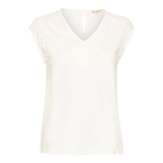 Cream Crhermi Tshirt - Dames - Tops - Wit - Maat: 2XL Katoen