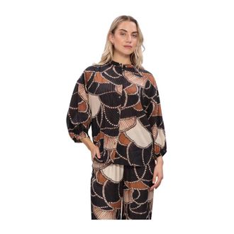 Summum Blouse All Over - Dames - Blouses & Shirts - Veelkleurig - Maat: S Katoen
