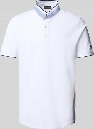 Christian Berg Regular Fit Poloshirt mit Stehkragen in Weiss, Gr&ouml;&szlig;e M