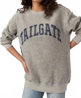 Bloomingdale's Touchdown/tailgate Reversible Sweatshirt In Heather Grey
