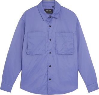 Lyle & Scott Jassen, Heren, Paars, L, Leer, LS Geweven Shirts Gevoerd Overshirt