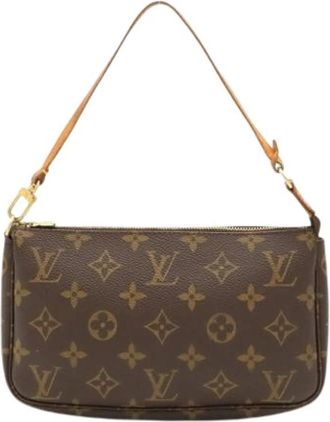 Louis Vuitton Pre-owned Monogram Canvas Pochette - Dames - Vintage Schoudertas - Bruin - ONE Size - Vintage