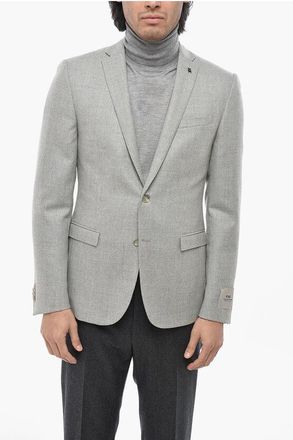 Corneliani CC COLLECTION Virgin Wool Side Vents Notch Lapel 2-Button Bl size 50