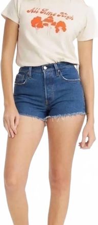 Levi's Premium 501 High Rise Shorts In Blue