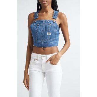 R13 Overall Bib in Noise Blue at Nordstrom, Size X-Small