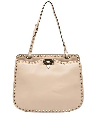 Valentino Garavani 2000-2017 Leather Rockstud shoulder bag - women - Calf Leather - One Size - Brown