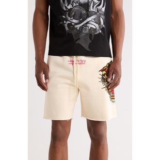 Ed Hardy Retro Tiger Shorts in Ivory at Nordstrom Rack, Size X-Large