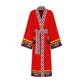 Dolce & Gabbana Nachtkleding, Dames, Rood, L, Katoen, Badjas van badstof