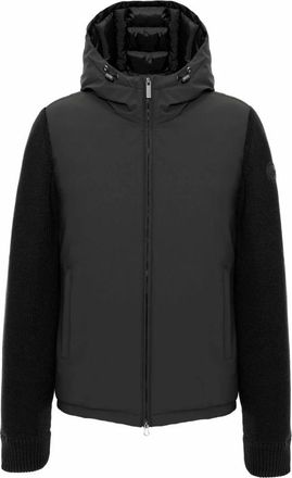 Colmar Gewatteerde jas met gebreide mouwen - Heren - Winterjassen - Zwart - XL - Nylon - Jassen