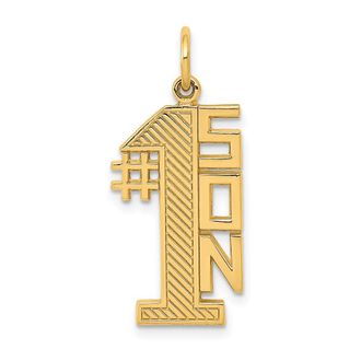 Diamond2Deal 14k Yellow Gold 1 SON Charm