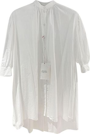 Alexander McQueen White Cotton Shirt Dress Size M