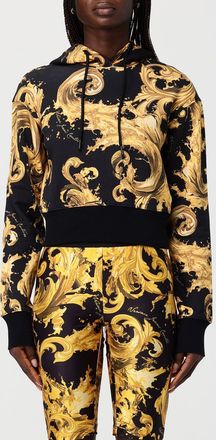 Versace Jeans Couture Felpa con cappuccio in cotone con stampa barocca Versace Jeans Couture